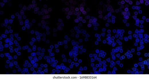 Dark Pink, Blue vector texture with religion symbols. Abstract illustration with gothic gradient shapes. Simple base for your occult design.