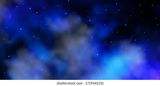 Dark Pink, Blue vector texture with beautiful stars. Colorful illustration with abstract gradient stars. Design for your business promotion.