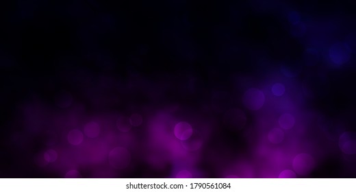 Dark Pink, Blue vector texture with disks. Abstract illustration with colorful spots in nature style. Pattern for booklets, leaflets.