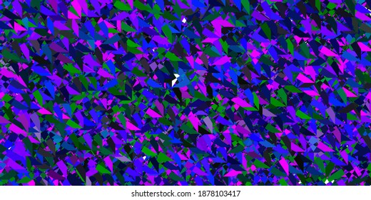 Dark Pink, Blue vector texture with random triangles. Illustration with abstract colorful triangle shapes. Pattern for wallpapers.
