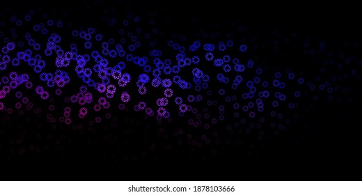 Dark pink, blue vector texture with disks. Abstract colorful disks on simple gradient background. Pattern for booklets, leaflets.