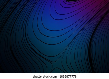 Dark Pink, Blue vector texture with curved lines. Colorful gradient illustration in simple style with lines. Pattern for your business design.