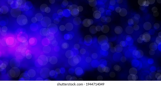 Dark Pink, Blue vector texture with circles. Colorful illustration with gradient dots in nature style. Design for posters, banners.