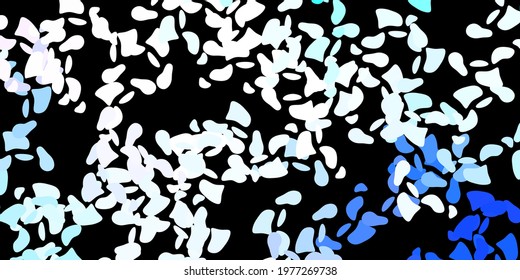 Dark pink, blue vector texture with memphis shapes. Colorful abstract forms with gradient in simple style. Background for cell phones.