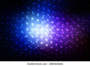 Dark Pink, Blue vector texture with disks. Illustration with set of shining colorful abstract circles. Design for your business advert.
