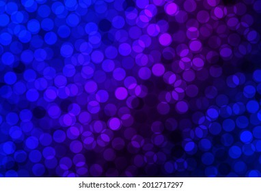 Dark Pink, Blue vector texture with disks. Illustration with set of shining colorful abstract circles. New template for your brand book.