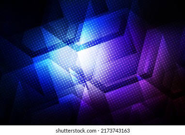 Dark Pink, Blue vector texture with colorful hexagons. Illustration of colored hexagons on blur surface. Pattern for your ad, booklets.