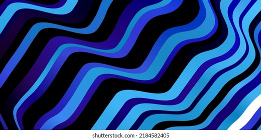 Dark Pink, Blue vector texture with wry lines. Brand new colorful illustration with bent lines. Smart design for your promotions.