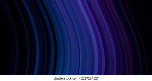 Dark Pink, Blue vector texture with circular arc. Brand new colorful illustration with bent lines. Design for your business promotion.