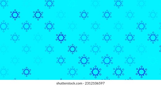 Dark pink, blue vector texture with disease symbols. Colorful  gradient illness symbols in simple abstract style. Simple drawing against danger fever.