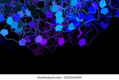 Dark Pink, Blue vector texture with abstract forms. Modern abstract illustration with colorful random forms. Elegant design for wallpapers.