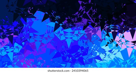 Dark Pink, Blue vector texture with random triangles. Web material illustration with colorful abstract triangles. Design for your wallpapers.
