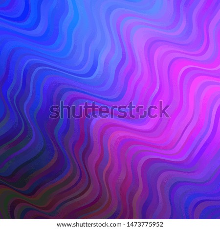 Dark Pink, Blue vector texture with curves. Illustration in abstract style with gradient curved.  Smart design for your promotions.