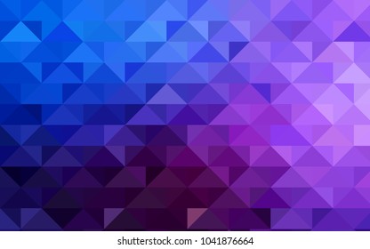 Dark Pink, Blue vector triangle mosaic background. Geometric illustration in Origami style with gradient.  A new texture for your design.