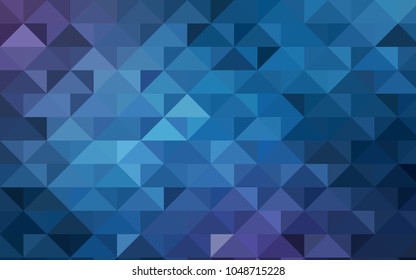 Dark Pink, Blue vector triangle mosaic background. Geometric illustration in Origami style with gradient.  A completely new design for your business.