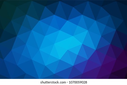 Dark Pink, Blue vector triangle mosaic texture. A completely new color illustration in a  polygonal style. Triangular pattern for your business design.