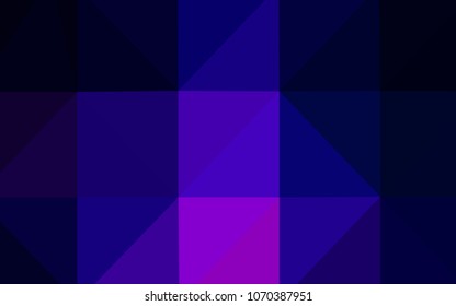 Dark Pink, Blue vector triangle mosaic template. Shining polygonal illustration, which consist of triangles. Brand-new design for your business.
