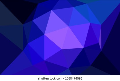 Dark Pink, Blue vector triangle mosaic texture. Glitter abstract illustration with an elegant triangles. Best triangular design for your business.