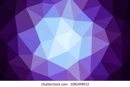 Dark Pink, Blue vector triangle mosaic texture. Polygonal abstract illustration with gradient. Textured pattern for your backgrounds.