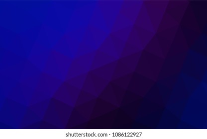 Dark Pink, Blue vector triangle mosaic template. Colorful abstract illustration with gradient. Triangular pattern for your business design.