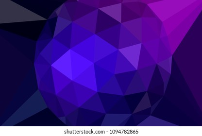 Dark Pink, Blue vector triangle mosaic cover with a diamond. Modern abstract illustration with triangles. Brand new style for your business design.
