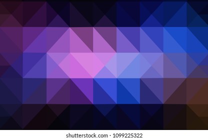 Dark Pink, Blue vector triangle mosaic cover. Colorful abstract illustration with triangles. A new texture for your web site.