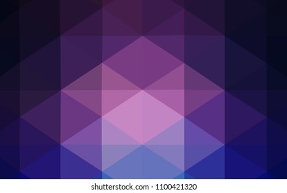Dark Pink, Blue vector triangle mosaic cover. Colorful abstract illustration with gradient. The best triangular design for your business.