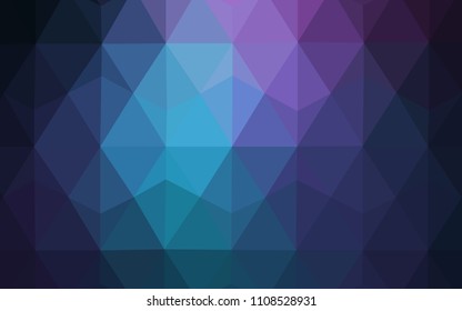 Dark Pink, Blue vector triangle mosaic template. Shining colorful illustration with triangles. New template for your brand book.