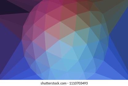 Dark Pink, Blue vector triangle mosaic texture with a diamond. Colorful illustration with gradient. Brand new style for your business design.