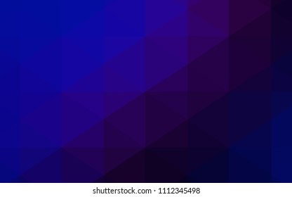 Dark Pink, Blue vector triangle mosaic texture. Glitter abstract illustration with an elegant design. The best triangular design for your business.