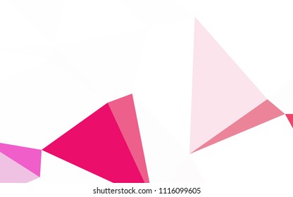 Dark Pink, Blue vector triangle mosaic texture. A completely new color illustration in a polygonal style. Triangular pattern for your design.