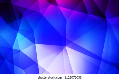 Dark Pink, Blue vector triangle mosaic cover. A sample with polygonal shapes. Best triangular design for your business.