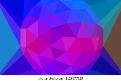 Dark Pink, Blue vector triangle mosaic texture with a diamond. Colorful illustration in a polygonal style. Textured pattern for your backgrounds.