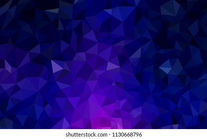 Dark Pink, Blue vector triangle mosaic texture. Polygonal abstract illustration with gradient. Pattern for a brand book's backdrop.