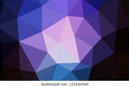 Dark Pink, Blue vector triangle mosaic texture. Glitter abstract illustration with an elegant triangles. Textured pattern for your backgrounds.