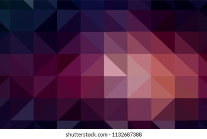 Dark Pink, Blue vector triangle mosaic cover. A completely new color illustration in a polygonal style. Template for cell phone's backgrounds.