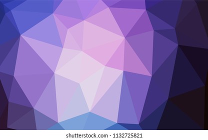 Dark Pink, Blue vector triangle mosaic template. Shining polygonal illustration, which consist of triangles. Brand-new design for your business.