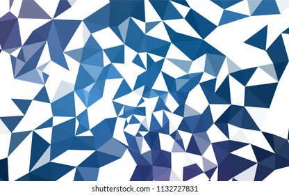 Dark Pink, Blue vector triangle mosaic template. Colorful illustration in polygonal style with gradient. Triangular pattern for your design.