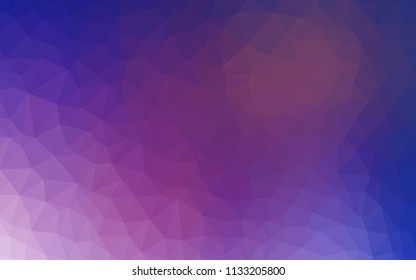 Dark Pink, Blue vector triangle mosaic template. Elegant bright polygonal illustration with gradient. Template for cell phone's backgrounds.