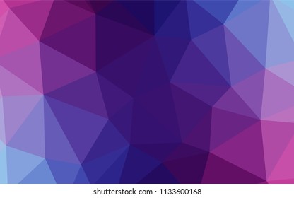 Dark Pink, Blue vector triangle mosaic texture. Colorful illustration in polygonal style with gradient. Brand new design for your business.