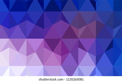 Dark Pink, Blue vector triangle mosaic texture. Modern abstract illustration with triangles. Template for cell phone's backgrounds.