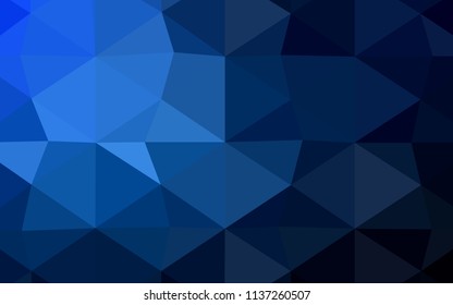 Dark Pink, Blue vector triangle mosaic texture. Modern geometrical abstract illustration with gradient. That new template can be used for your brand book.