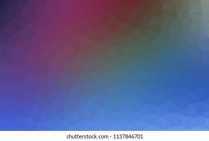 Dark Pink, Blue vector triangle mosaic texture. A completely new color illustration in a polygonal style. Completely new template for your banner.