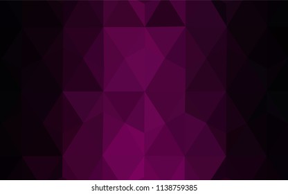 Dark Pink, Blue vector triangle mosaic cover. A completely new color illustration in a polygonal style. Best triangular design for your business.
