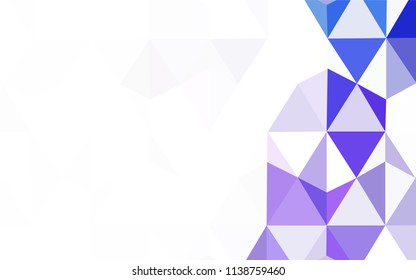 Dark Pink, Blue vector triangle mosaic template. Shining colorful illustration with triangles. Best triangular design for your business.
