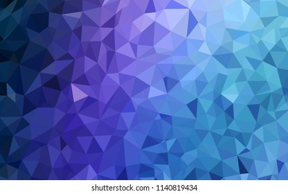 Dark Pink, Blue vector triangle mosaic texture. Elegant bright polygonal illustration with gradient. Template for cell phone's backgrounds.