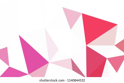 Dark Pink, Blue vector triangle mosaic template. A completely new color illustration in a polygonal style. Pattern for a brand book's backdrop.