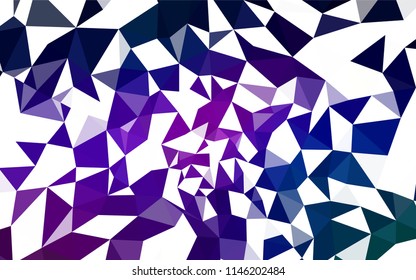 Dark Pink, Blue vector triangle mosaic texture. Colorful illustration in abstract style with triangles. Textured pattern for your backgrounds.