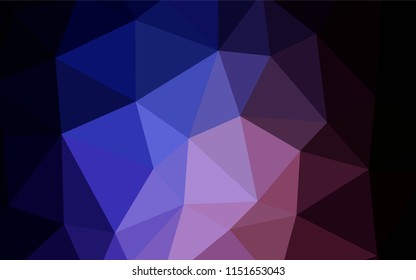 Dark Pink, Blue vector triangle mosaic texture. Shining polygonal illustration, which consist of triangles. Pattern for a brand book's backdrop.