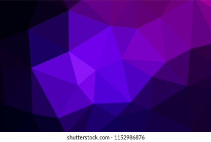 Dark Pink, Blue vector triangle mosaic cover. Shining colorful illustration with triangles. Template for cell phone's backgrounds.